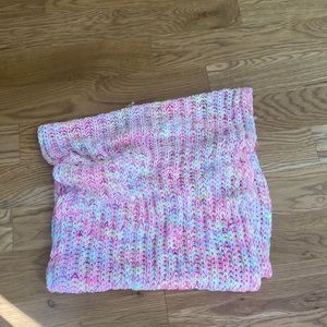 Aeropostale Crochet Infiniti Scarf, Neon Rainbow